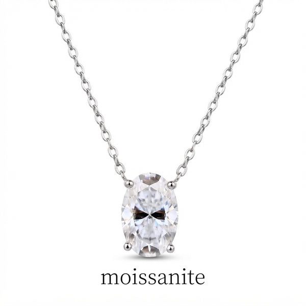 שרשרת מוסונייט אובל 4.5ct- כסף